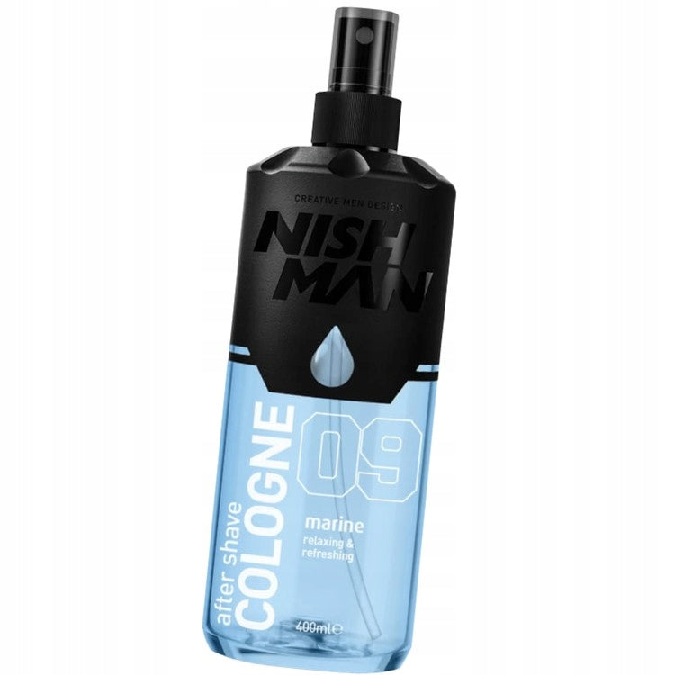 NISHMAN AFTER SHAVE 09 MARINE AFTERSHAVE COLOGNE SPRAY 400ML Brand Nishman