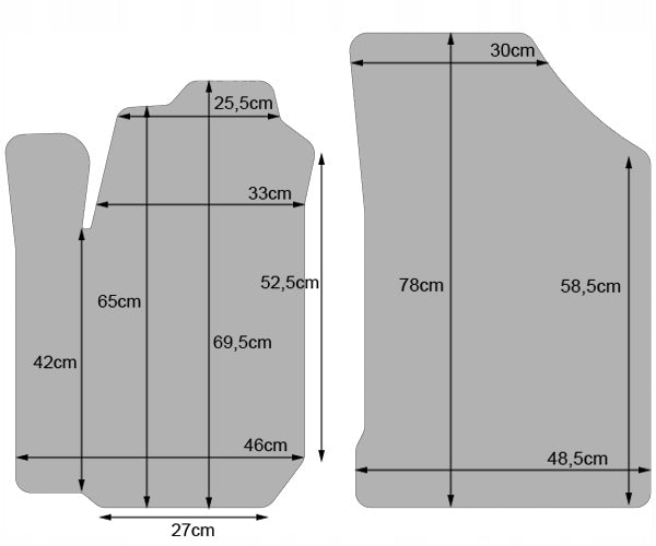 NISSAN JUKE 2010- Rubber mats with rim FRONT Manufacturer Motohobby
