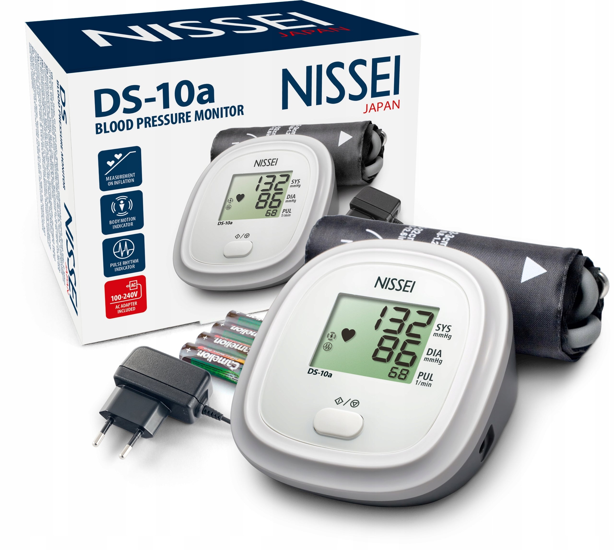 NISSEI AUTOMATIC SHOULDER ELECTRONIC BLOOD PRESSURE MONITOR WITH POWER SUPPLY