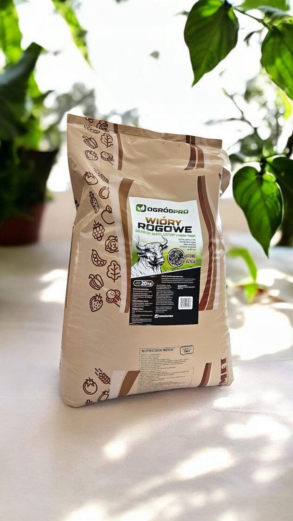 NITROGEN FERTILIZER ORGANIC HORN SHAVINGS WITH HOOVES NATURAL NITROGEN 20 KG Packaging status original