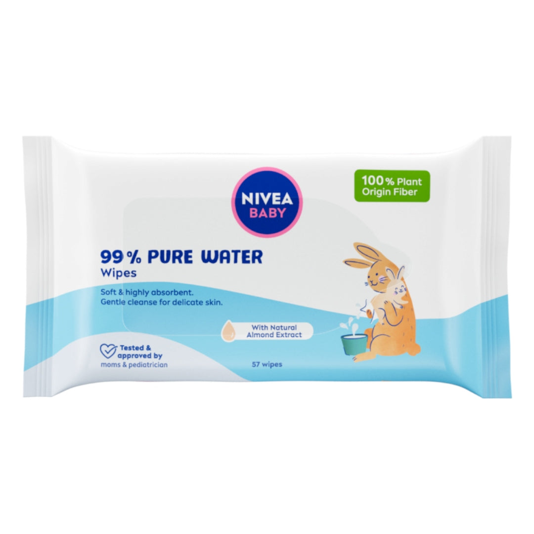 NIVEA BABY Pure Water wet wipes 1 x 57 pcs.
