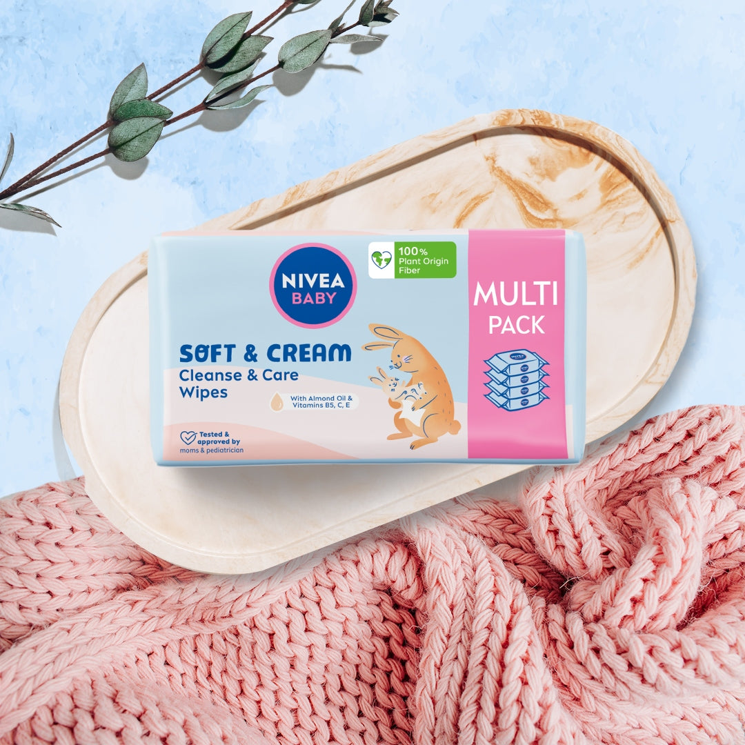 NIVEA BABY Wet Wipes Biodegradable Soft & Cream 4x 57 pieces Brand NIVEA Baby