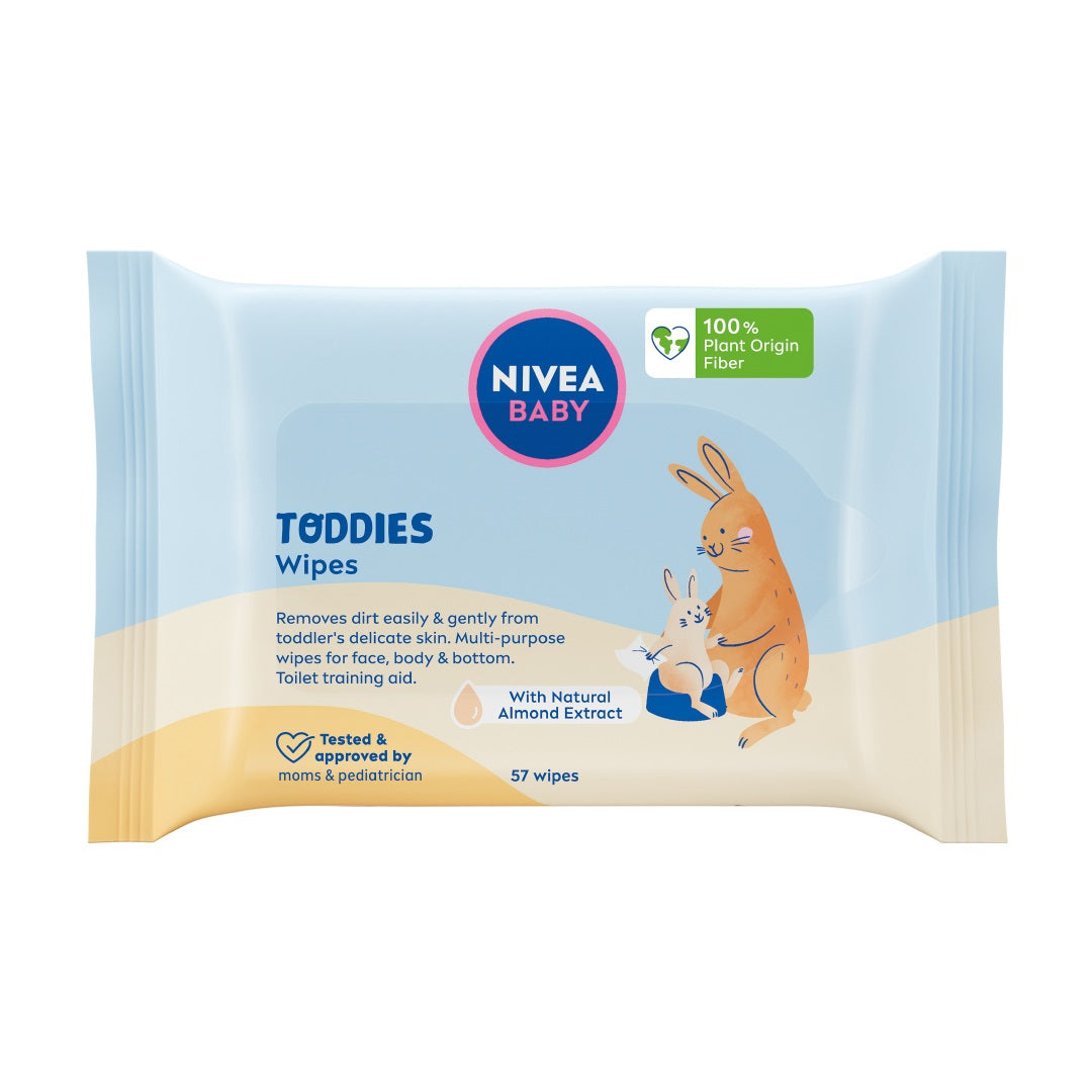 NIVEA Baby Toddies biodegradable wipes 57pcs