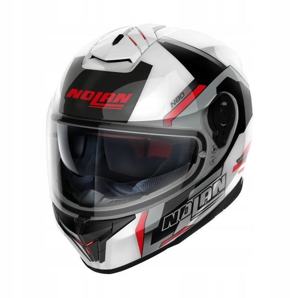 NOLAN INTEGRAL HELMET BLENDA PINLOCK N80-8 WANTED N-COM 74 WHT/BLK/SILV M