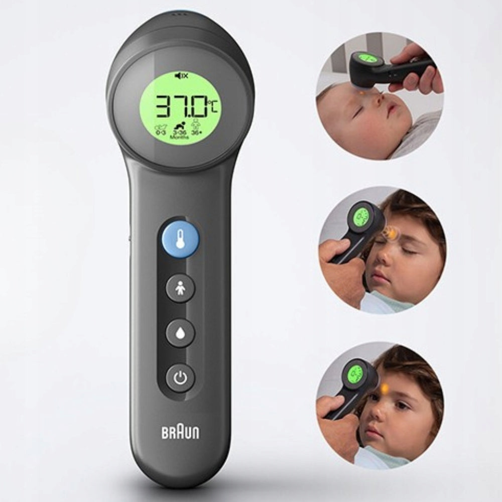 NON-CONTACT THERMOMETER FOR CHILDREN FOREHEAD MULTIFUNCTIONAL BRAUNT BNT 400 Packaging status original