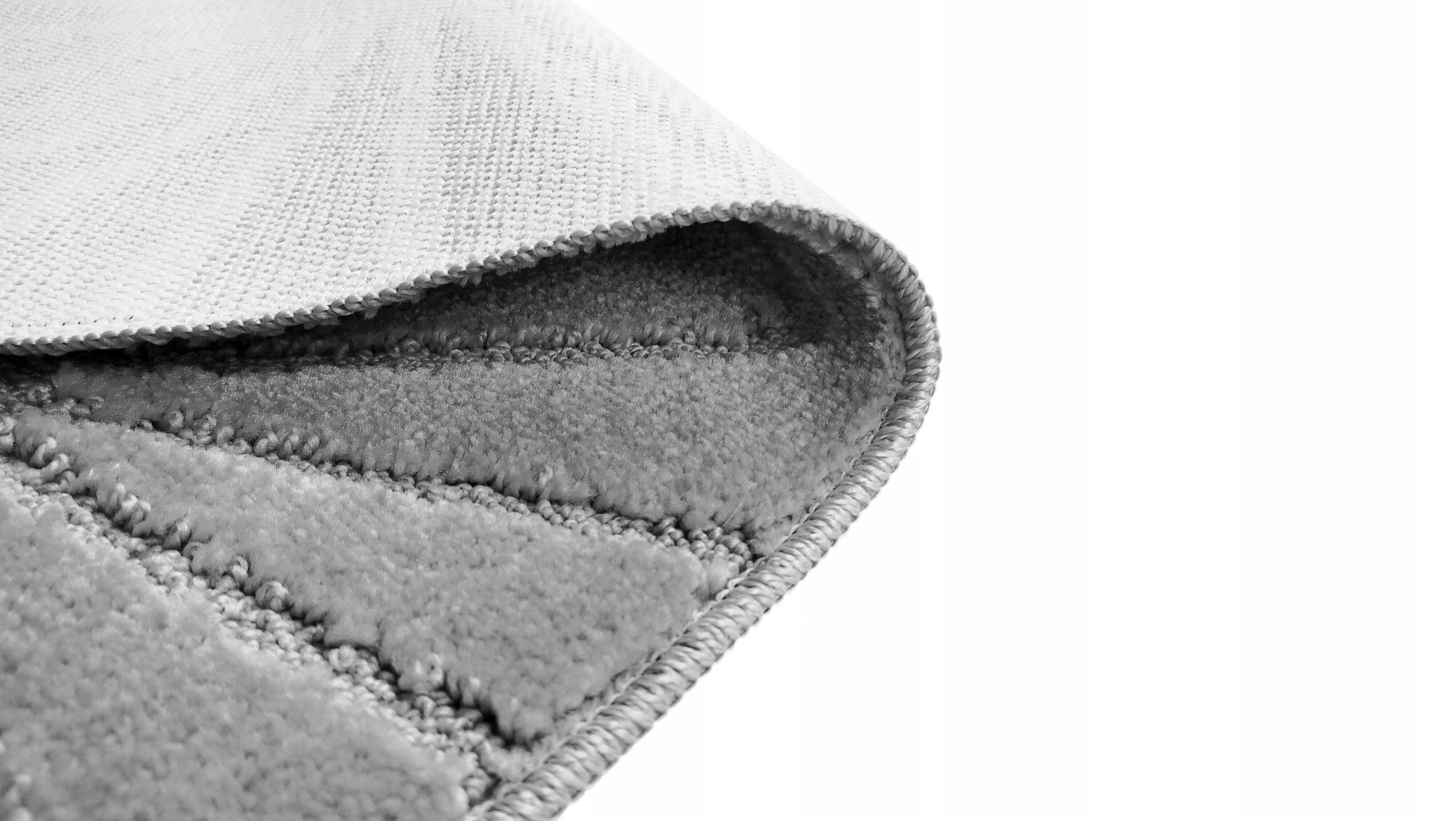 NON-SLIP BATHROOM RUGS FOR WASHING PLUSH GREY TOILET CUTOUT Brand Rugo