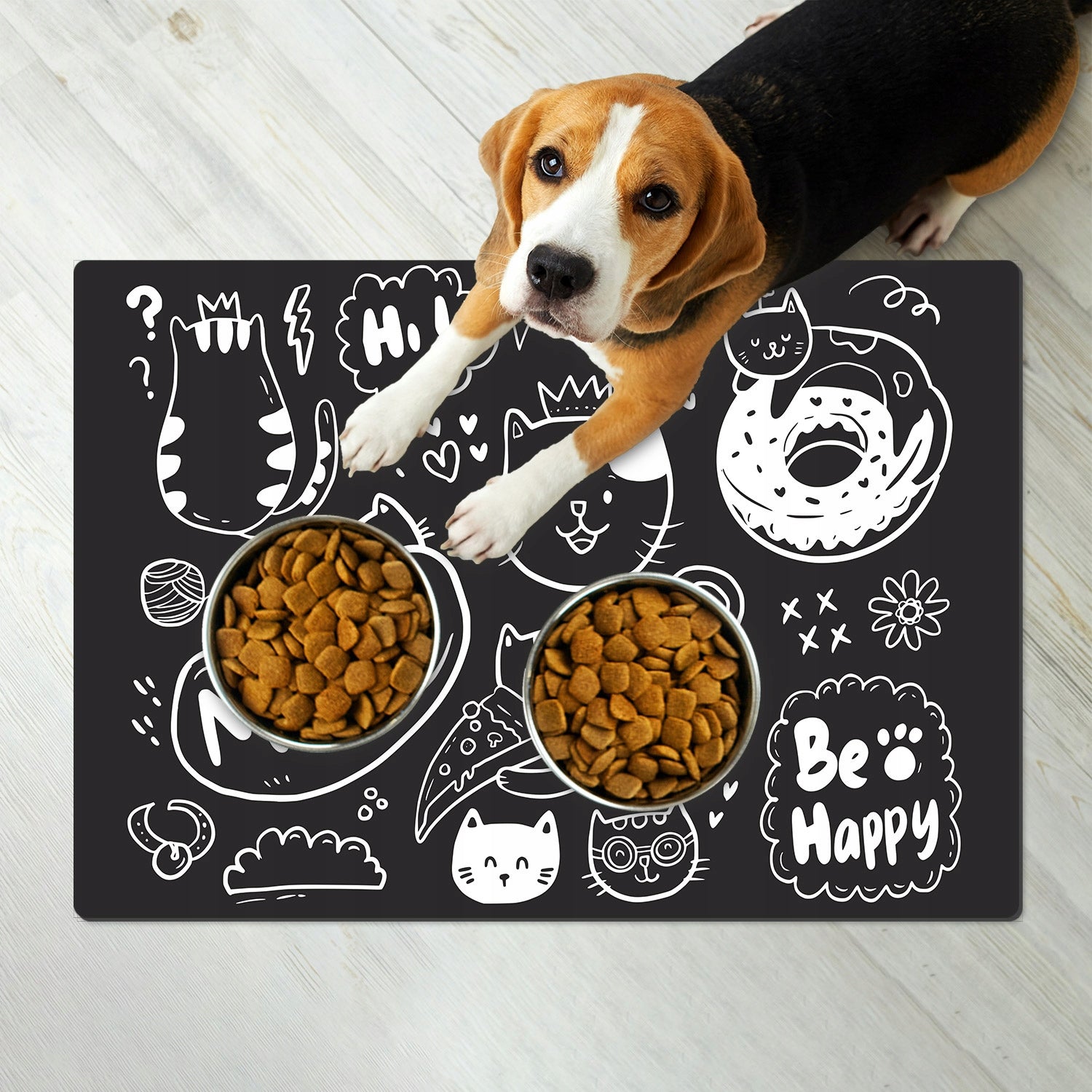 NON-SLIP protective bowl mat pet bed 49x33cm Trade name MATA POD MISKĘ MATOMAT