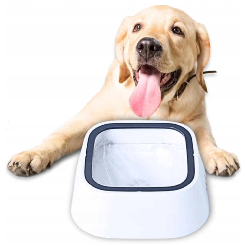 NON-SPILL WATER BOWL 1,5L SLOWING DRINKING FLOATING CAT DOG LARGE Color multicolor