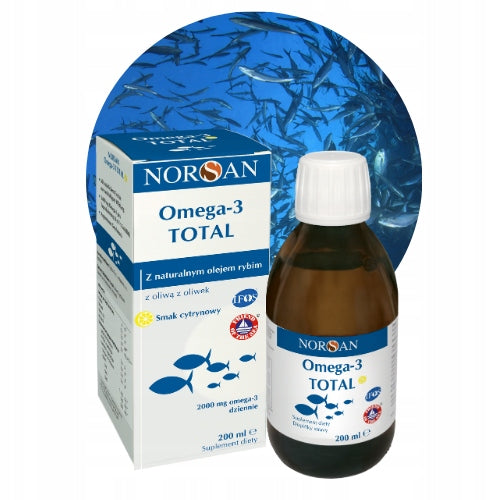NORSAN OMEGA-3 TOTAL Natural FISH OIL + D3 Lemon 200 ml