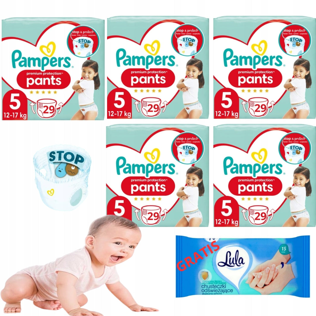 NORWEGIAN Diapers Pampers Premium Protection Size 5 143 pcs+GRATI