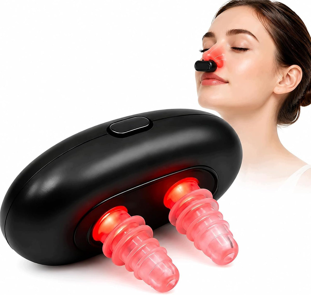 NOSE THERAPY DEVICE WITH RED LIGHT For Qatar and Clogged Nose
