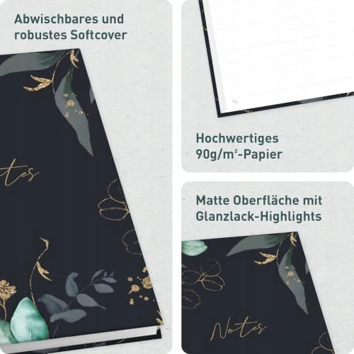NOTEBOOK A5 IN LINES MOONLIGHT FOR WRITING DIARY NOTEBOOK FOR HOME Product weight with unit packaging 0.09 kg