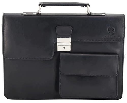 NOTEBOOK BAG UP TO 14 INCHES BUSINESS LEATHER BRIEFCASE FOR MAN Manufacturer code Bez marki
