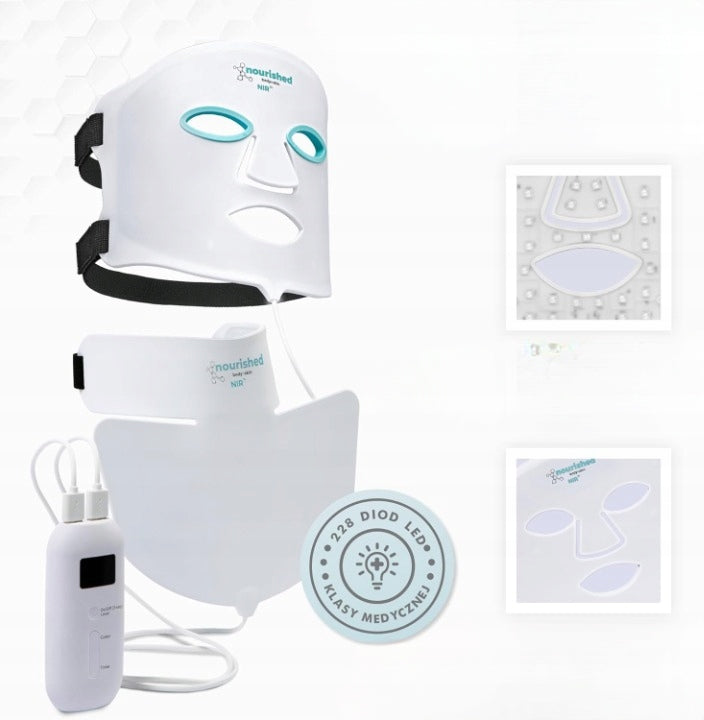 NOURISHED BODYSKIN LED FACE MASK SEWS LIGHT THERAPY 228Diod 7mode Manufacturer code B0DQDFZCLC