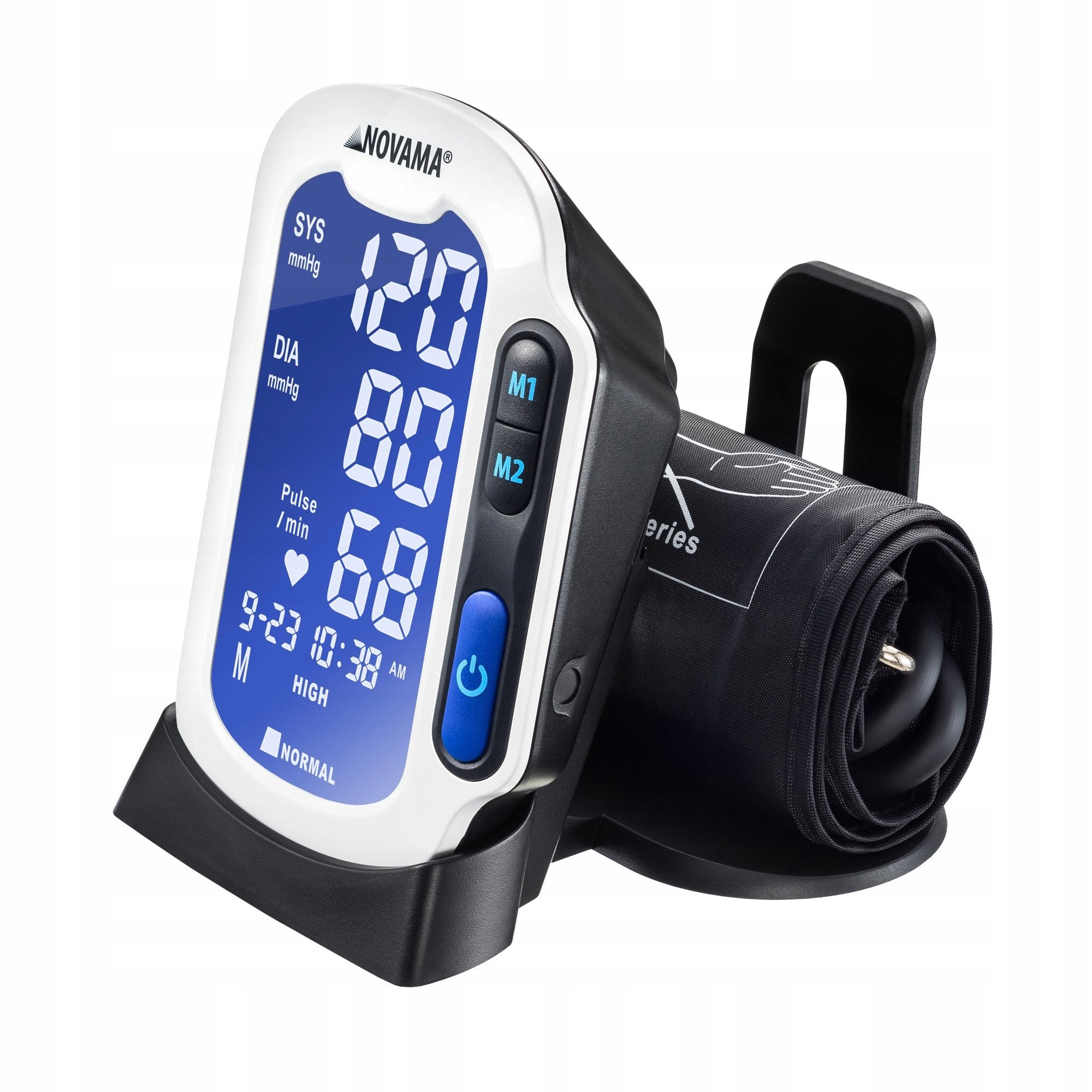 NOVAMA Pro Blue AF Shoulder blood pressure monitor with mob application. PL Manufacturer of a medical device NOVAMED