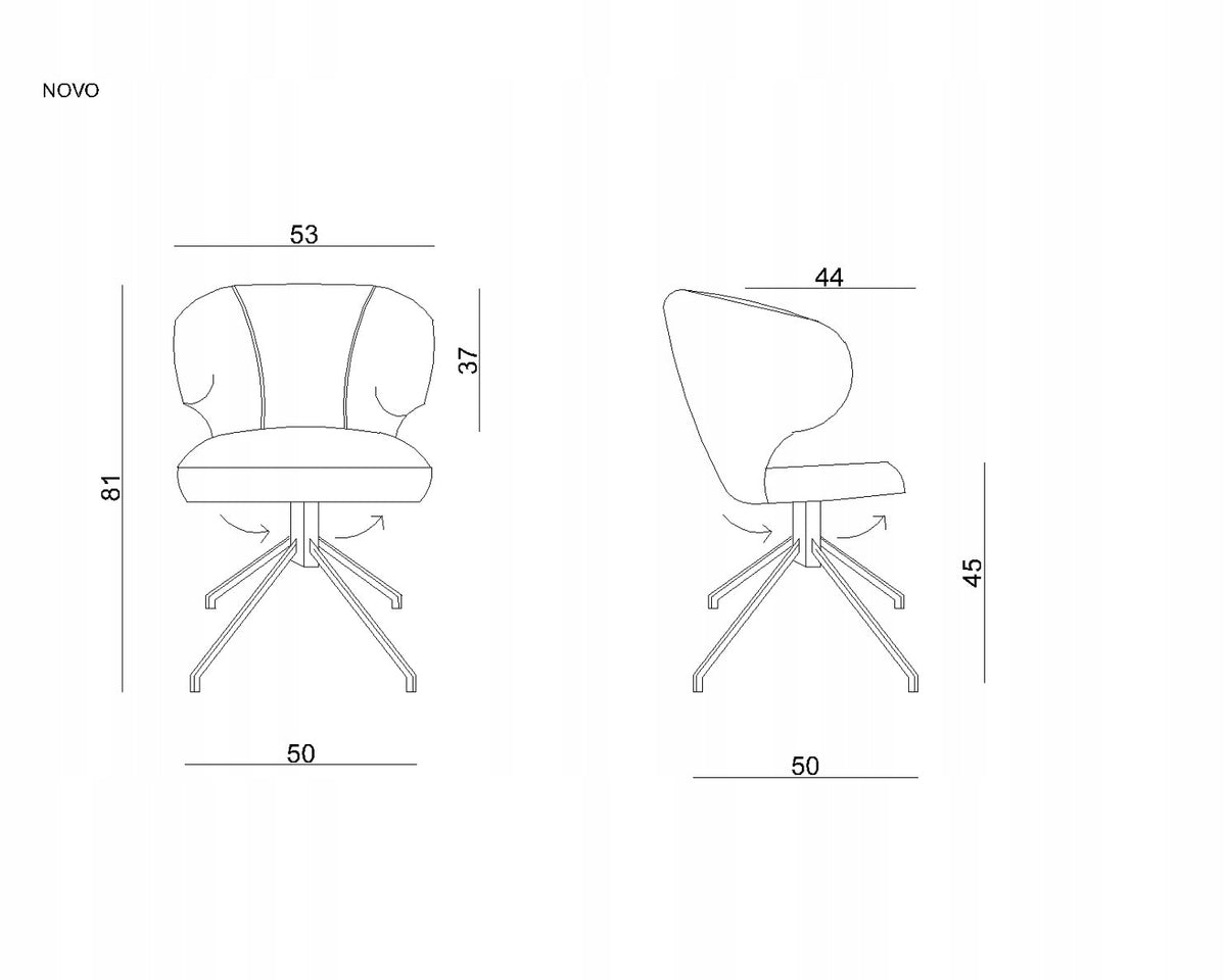 NOVO Swivel Armchair Grey Office Low EAN (GTIN) 5908242416564