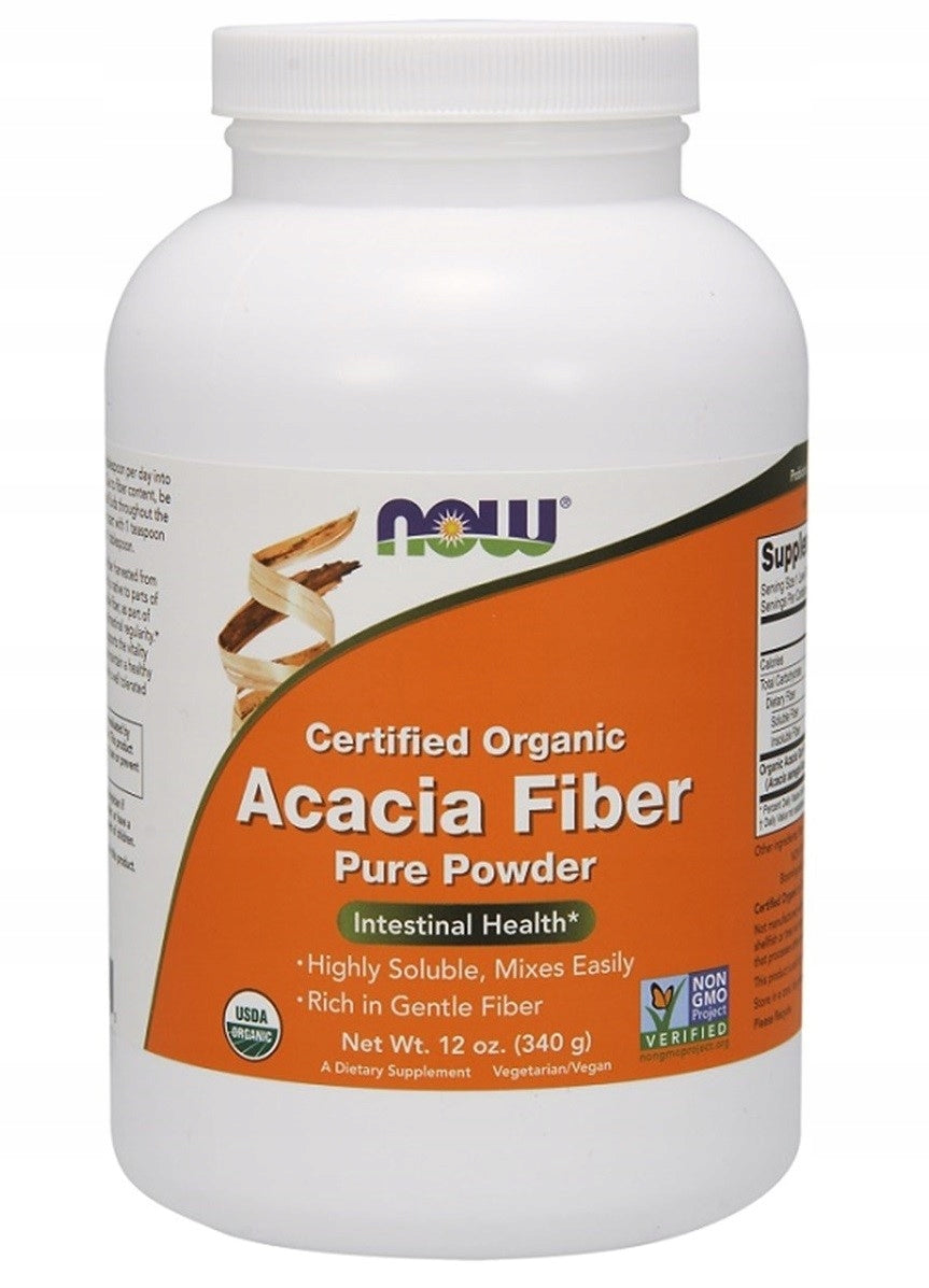 NOW Acacia 340g ORGANIC NATURAL PREBIOTIC FIBER WITH ACACIA POWDER Manufacturer code 733739059055