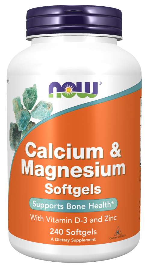 NOW Calcium & Magnesium CALCIUM and MAGNESIUM with VITAMIN D and ZINC BONE MUSCLES 240
