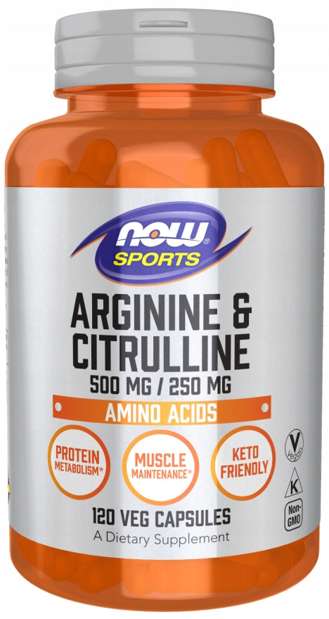 NOW FOOD ARGININE CITRULLINE 120 KAPS ARGININE CITRULLINE PUMP BLOOD SUPPLY