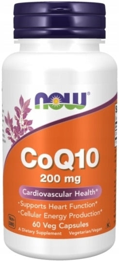 NOW FOODS CoQ10 COENZYME Q10 200 mg HEART ANTIOXIDANT 60 capsules
