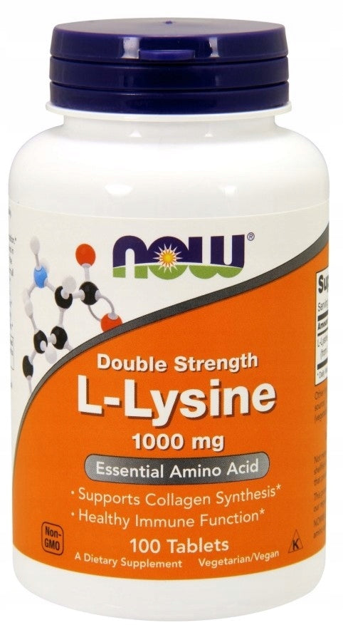 NOW FOODS L-Lysine 1000 mg lysine 100 tablets