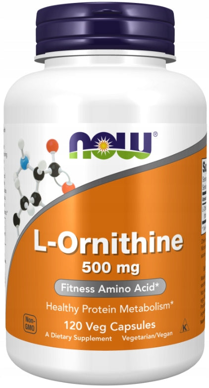 NOW FOODS L-Ornithine 500 mg LIVER METABOLISM 120 capsules