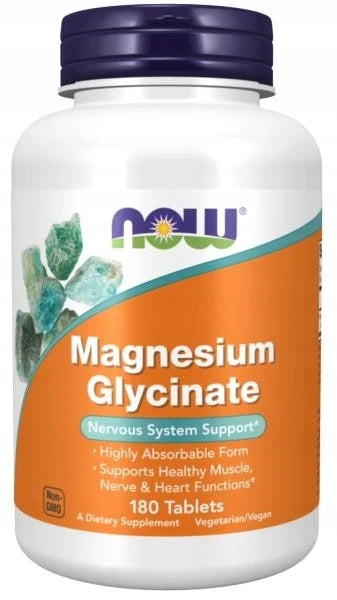 NOW FOODS MAGNESIUM GLYCINATE 180 TABS MAGNESIUM GLYCINATE ALBION CHELATE