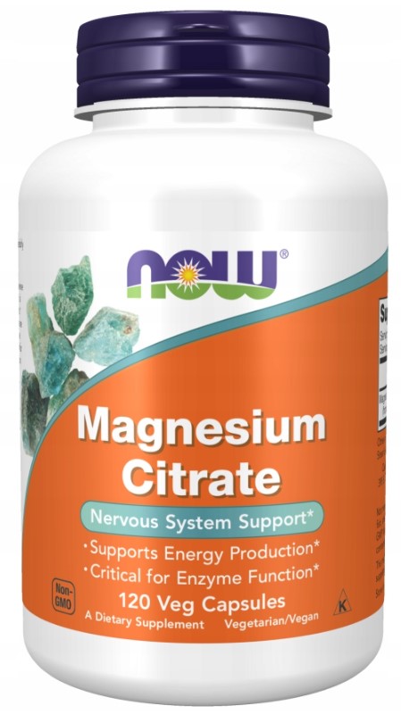 NOW FOODS Magnesium Citrate 400mg 120 Capsules