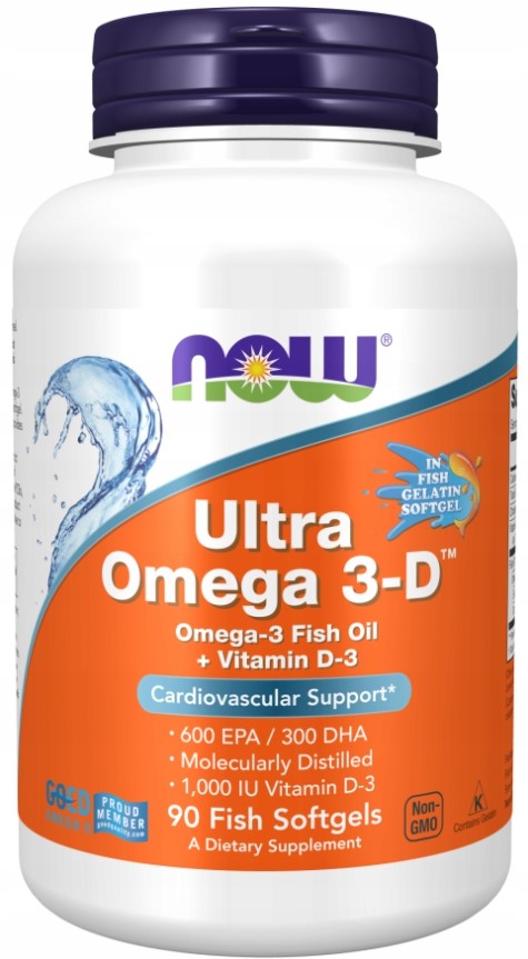 NOW FOODS ULTRA OMEGA 3-D Acids EPA 600mg DHA 300mg 90 capsules