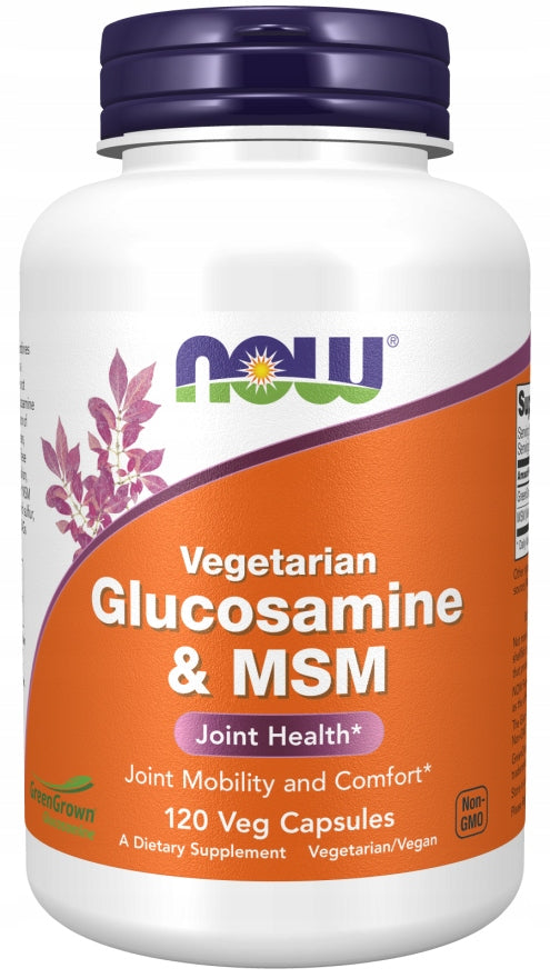 NOW FOODS Vegetarian Glucosamine & MSM (120 Capsules)