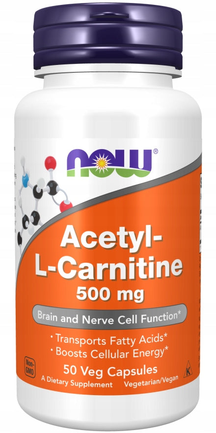 NOW Foods ACETYL L-CARNITINE ALC 500mg ALCAR CARNITINE SLIMMING 50caps