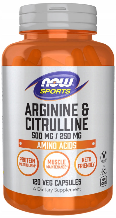 NOW Foods Arginine & Citrulline 120 capsules