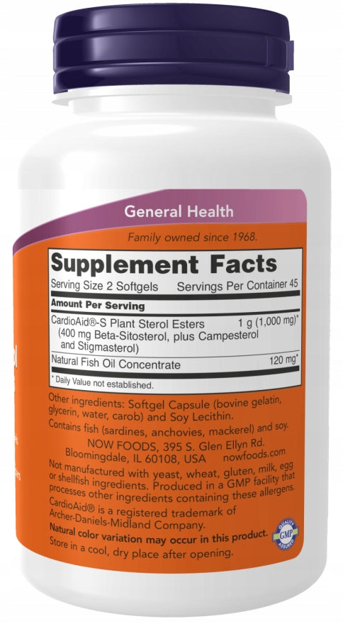 NOW Foods Beta-sitosterol PLANT STEROLS FISH OIL CHOLESTEROL 90caps. EAN (GTIN) 733739030788