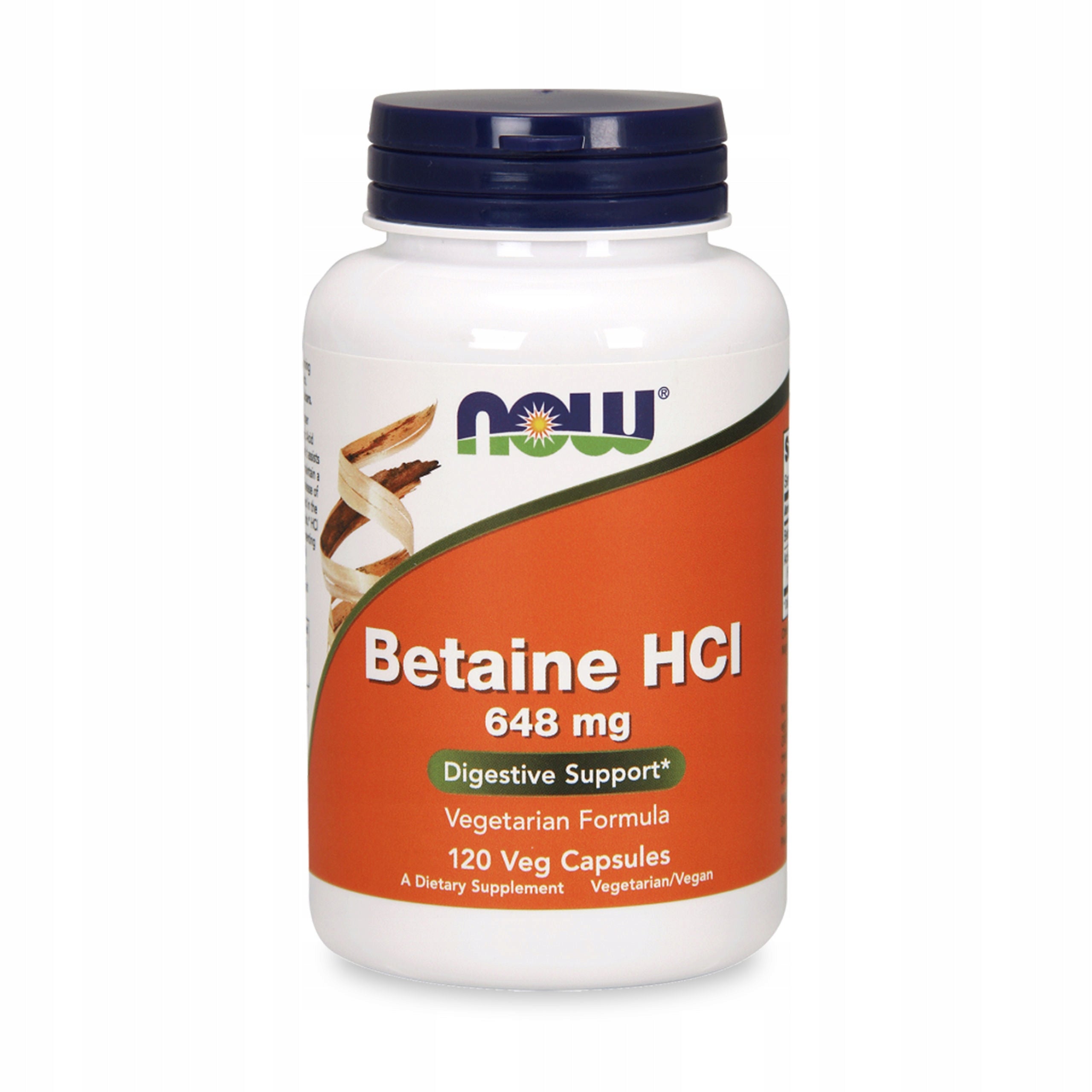 NOW Foods Betaine HCL 648mg PROTEASE PEPSIN ENZYMES DIGESTION Ph 120vegekap EAN (GTIN) 733739029386