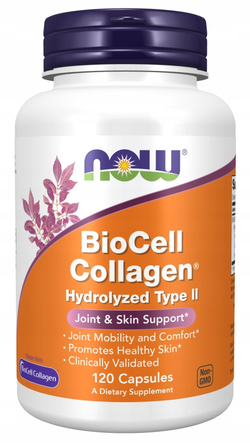 NOW Foods BioCell Collagen Hydrolyzed Type II COLLAGEN JOINTS LEATHER 120k