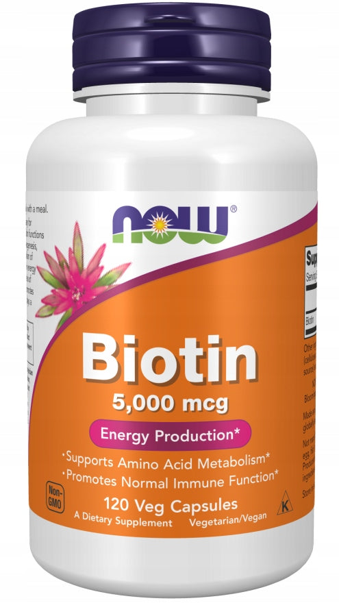 NOW Foods Biotin Healthy Hair 5mg 120 vegekaps