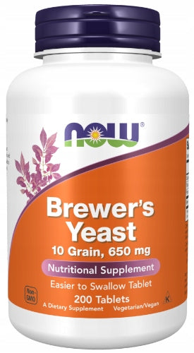 NOW Foods Brewer's Yeast 650mg BREWING YEAST VITAMIN B NERVOUS SYSTEM 200t Brand Now foods