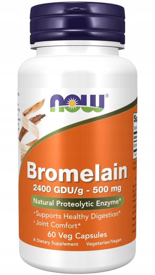 NOW Foods Bromelain 500mg WITH PINEAPPLE NATURAL ENZYMES DIGESTION 60caps