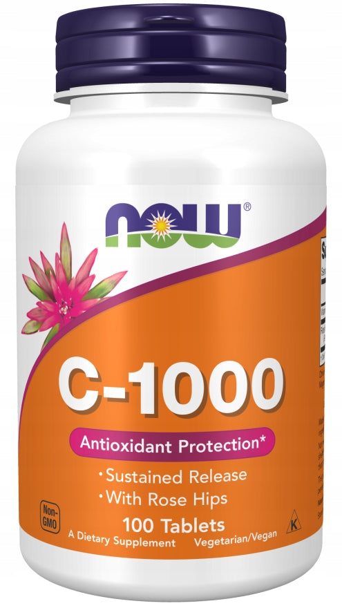 NOW Foods C-1000 with Wild Rose 100 prolonged-release tablets