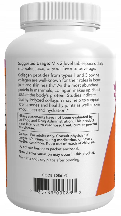 NOW Foods Collagen COLLAGEN TYPE I and III POWDER LEATHER JOINTS CARTILAGE 227g Manufacturer code 733739030863