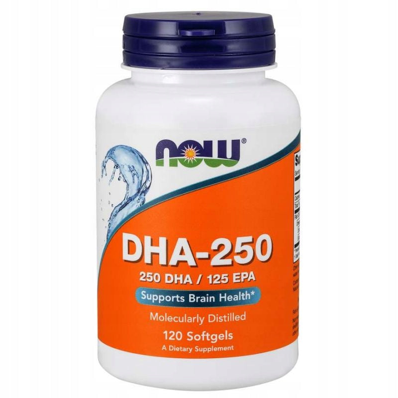 NOW Foods DHA-250mg / 125mg EPA 120 TRAN Gel Capsules Packaging status original