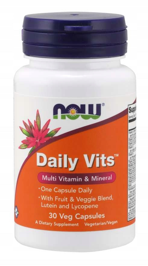 NOW Foods Daily Vits Daily Multi Vitamin Minerals Rich Composition 30caps EAN (GTIN) 733739037756