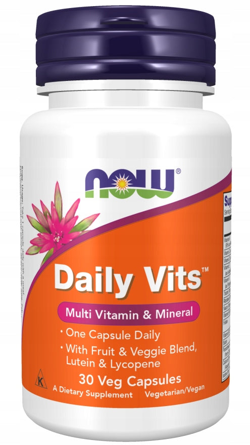 NOW Foods Daily Vits Daily Multi Vitamin Minerals Rich Composition 30caps
