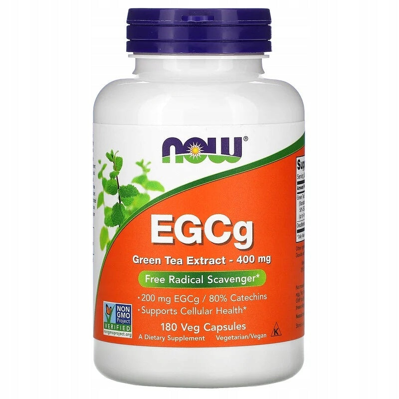 NOW Foods EGCg Green Tea 400mg GREEN TEA SLIMMING 180caps Packaging status original