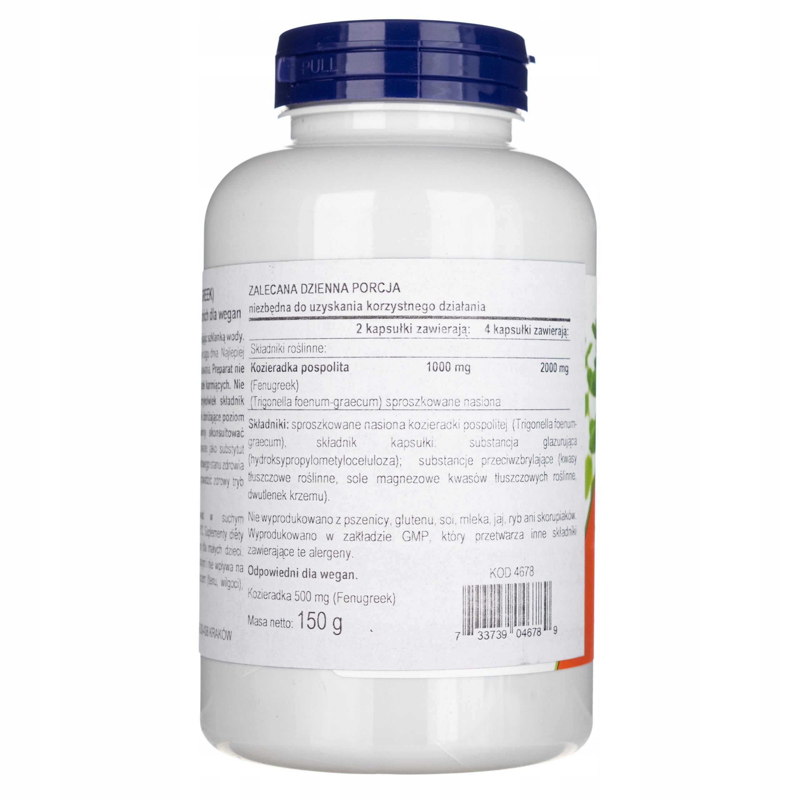 NOW Foods Fenugreek 500mg FENUGREEK EXTRACT vege kaps EAN (GTIN) 733739046789