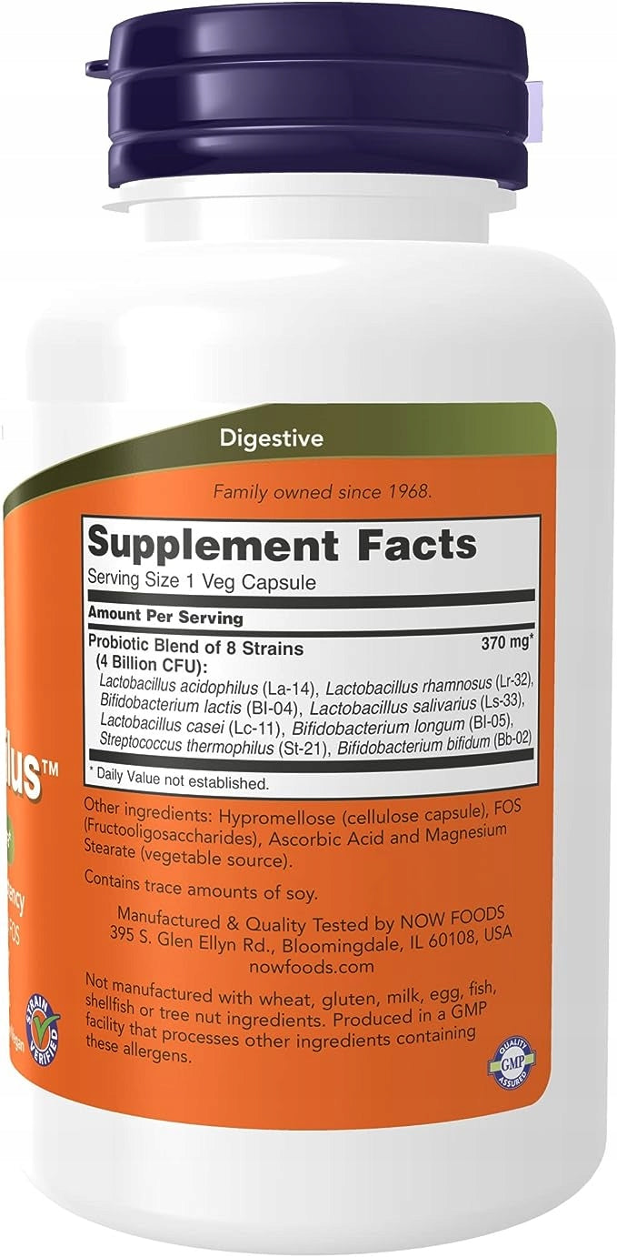 NOW Foods Gr8-Dophilus 120 capsules PROBIOTIC Brand Now foods