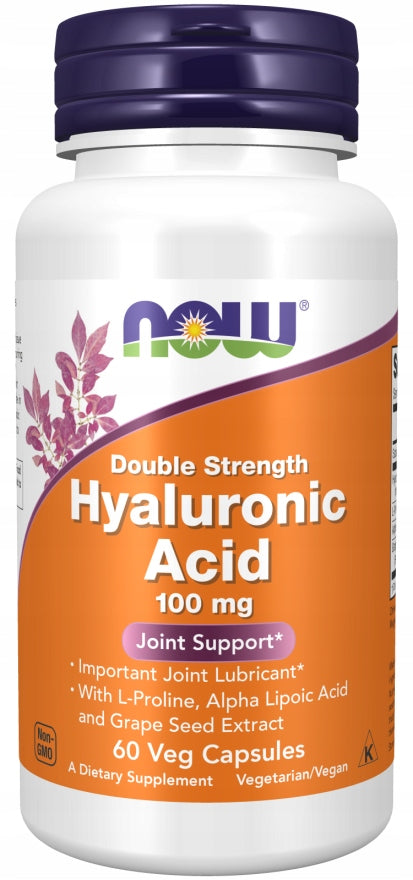NOW Foods Hyaluronic Acid 100mg Hyaluronic Acid JOINTS SKIN VEGE 60k