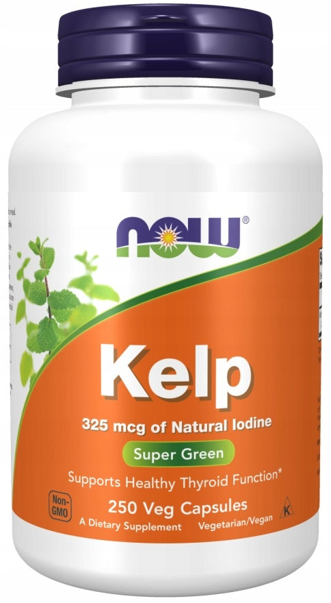 NOW Foods Kelp 325mcg ALGAE EXTRACT IODINE THYROID GLAND VEGE 250cap
