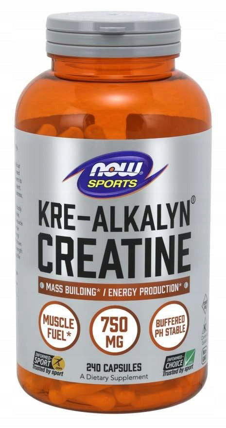 NOW Foods Kre-Alkalyn Creatine 240 kaps. creatine buffered mass strength Expiration date at least 3 months from the date of purchase