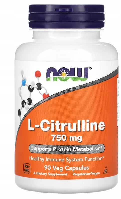 NOW Foods L-Citruline 750mg Healthy Immune System Function 90vcaps Weight 134 g